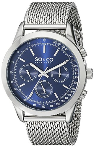 SO&CO New York Herren-Armbanduhr Analog Quarz Edelstahl - 5006A.2