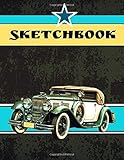 Sketchbook: Vintage Old Retro Classic Car Art Gift - SKETCHBOOK, 130 pages, 8.5\