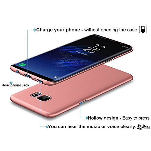 Qissy Carcasa Samsung Galaxy S7  Ultra Ligero Suave Sedoso Pintura PC Funda Protectora de tel  fono Protective Case Cover para Samsung Galaxy S7 5 1    Oro Rosa 