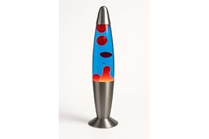 ROCKING GIFTS Lampe de table Lava 35 cm Bleu-Rouge avec interrupteur, incl. ampoule E14, lampes à plasma, Magma, Medusa Colours