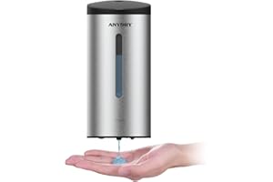 anydry Distributeur de Savon Liquide Automatique Mural 1205C 800ml Distributeur de Savon Liquide Automatique Commercial Brossé