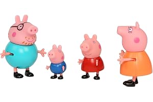 Peppa Pig Toys Family Figure Set, 4 Family Figures, Preschool Toys for 3 Year Old Girls and Boys and Up