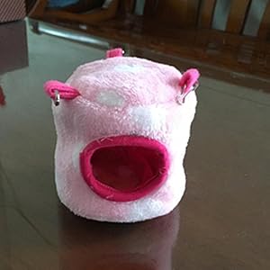 Winter Warm Pet Hamster Eichhörnchen House Bett klein Samt Polka Dot Baumwolle Nest