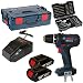 Produktbild Bosch Akku-Bohrschrauber GSR 18-2-LI Professional, 2 x 18V 1,5Ah Akkus, Ladegerät AL 1820 CV, L-Boxx Gr. 2 + EXTRA Bosch Bitsortiment 43 tlg.