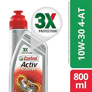 Castrol Activ Scooter 10W-30 4-at Petrol Engine Oil for Scooters (800 ml)