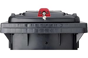 FELGNER - Serratura per bidoni della spazzatura SUDHAUS 2330 | Blocco per cassonetti della spazzatura per 2 contenitori con coperchio standard e 120 e 240 litri | Serratura per bidone della spazzatura