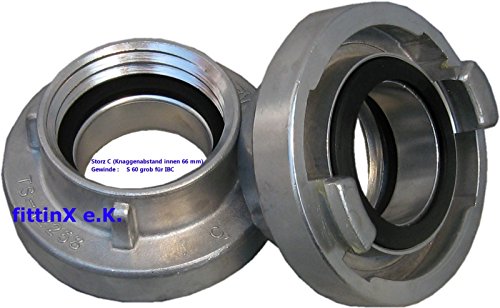 Storz IBC-Kupplung IG S60 Gewinde (IBC), Aluminium