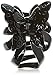 Amber Jewellery Butterfly Hair Claw Clip Clamp Hair Accessory - 7.5cm Black 26005