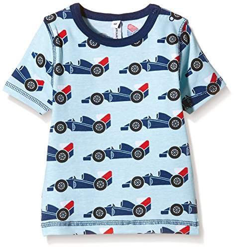 Maxomorra Unisex Baby Racer Car T-Shirt, Blue, 6-9 Months (Manufacturer Size:74)