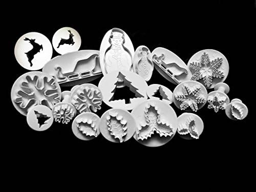 KTLShop Christmas Sugarcraft Cake Decorating Fondant Icing Xmas Plunger Cutters Tools