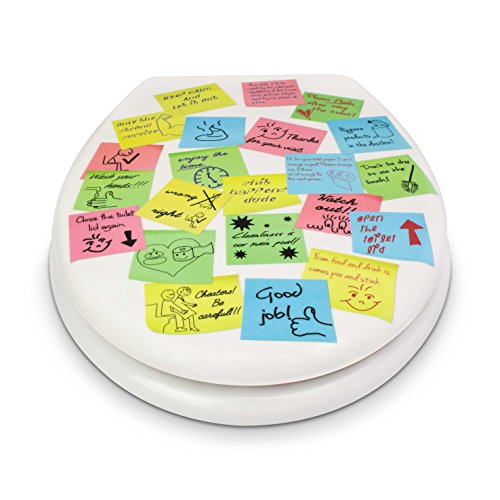 Premium WC Sitz mit Absenkautomatik – „Pinnwand“ Design – Toilettendeckel aus Duroplast inkl. Montagesatz – VENKON - 4