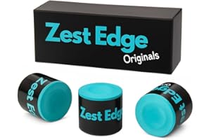 ZEST EDGE 3pc Snooker Chalk for Snooker Cues - 3 x Round Pool Chalk Green for Pool Cue Tips - Pack of 3 Billiard Table Accessories for Cue Tips, Billiard Gifts for Men and Women