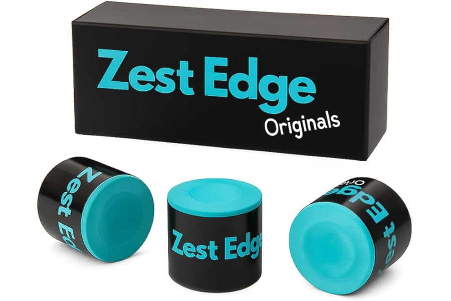 ZEST EDGE 3pc Snooker Chalk for Snooker Cues - 3 x Round Pool Chalk Green for Pool Cue Tips - Pack of 3 Billiard Table Accessories for Cue Tips, Billiard Gifts for Men and Women