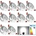 Produktbild VINGO® 10X 3W LED Spot Einbaustrahler Kaltweiß Decken Lampe 230V Einbauleuchte Außen Leuchte Badezimme Leuchtmittel