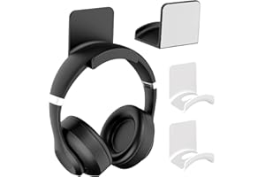 IKOPFLN Satz von 4 Universal Headset Halterung Tisch - Kopfhörer Halter Wandhalterung Holder mit starkem Klebeband, Kopfhörer halter Headset Ständer für die meisten Gaming Kopfhörer (Weiß und Schwarz)