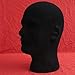 Foam Model Head, FEITONG Male Styrofoam Foam Flocking Head Model Wig Glasses Display Stand Black (1Pc, black)