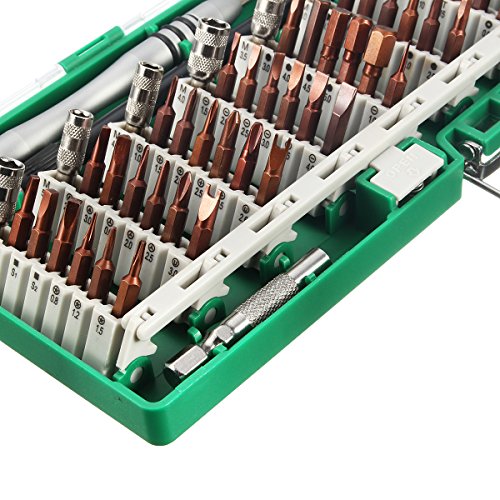 Magnetische Schraubendreher Set, MECO 60-in-1 mit 56 magnetischen Schraubendrehersatz Driver Kit, Präzisions Schraubenzieher Set, Reparaturset Tool für Elektronik/ XBOX/Smartphone/Tablet/PC/MacBook Gruen - 3