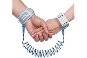 AOMIG Harnais Enfant, 1.5M Bracelet Enfant Sécurité, 360 ° Réglable errure à induction magnétique Laisse Enfant Sécurité Poignet, Ceinture de Poignet Anti Perte, Bracelet Anti perte Harnais Laisse