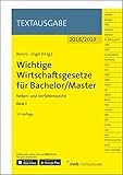 Wichtige Wirtschaftsgesetze für Bachelor/Master, Band 2: Neben- und Verfahrensrecht (Textausgabe) by 