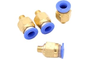 Pneumatisk plugg skruv M6 till 6 mm IQS, 4 stycken push in tryckluftsanslutning anslutning (M6-6 mm)