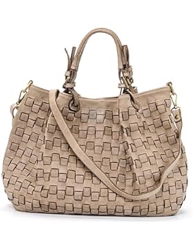 Ira del Valle, Damen Handtasche, Echtes Leder, Vintage, Umhängetasche Frau Modell Caraibica Tasche, Made In Italy