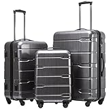 2045 reisekoffer koffer trolley hartschale xl-l-m in 12 farben COBINATION LOCK + 4 SPINNER + SEITENGRIFF: Mit integriertem Kombinationsschloss ist es einfach und bequem, Ihren Koffer während der Reise zu sperren und zu entsperren. Die 4 multidirektionalen Spinnerräder bewegen sich sanft und leise. Der Seitengriff kann sehr praktisch sein, wenn Sie den Koffer mit schwerem Gewicht anheben.