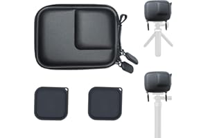 ULBTER Mini custodia per Insta360 ACE Pro + Copriobiettivo per Insta 360 Ace Pro [1+2 pezzi], accessorio portatile per il trasporto, Nero
