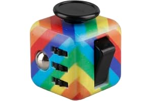 Tabanzhe Fidget Cube-Sensory Cube for Stress Anxiety Relief 6 Different Functions Finger Cube for Kids Adults ADHD ADD Office Classroom Home Killing Time(Rainbow)