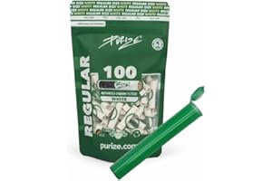 PURIZE Filtre à charbon actif de 9 mm - Taille normale - Avec tube à joint et 5 autocollant - Quantité et couleur au choix (50 x - 420x) (blanc, 100)