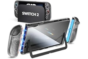 ivoler Funda Protectora acoplable para Nintendo Switch 2,TPU asa Funda,PC Funda,Textura de Diamante,Antigolpes,Arañazos