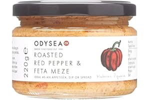 Odysea Red Pepper and Feta Meze, Glass Jar, 220 g