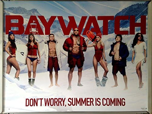 Cinema Poster: BAYWATCH 2017 (Advance Quad) Dwayne Johnson Zac Efron