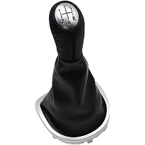 Pommeau De Levier De Vitesses Pour Renault Clio 3, Megane, Twingo, Etc. - 5 Vitesses, Cuir Et Chrome - Compatible Avec Références OEM - 3