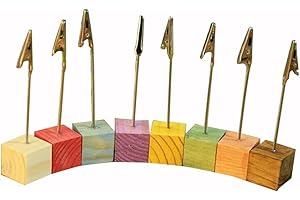 ROSENICE Fenical Kartenhalter / Fotohalter zum Hinstellen auf den Tisch, 8 Stück (zufällige Farben)