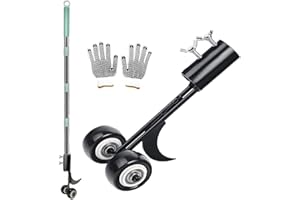 MiaoMa Weeding Tools for Garden,125cm upgraded Long Handled Weeder Without Kneeling,Hook Weeding Tool for Block Paving,Patio Weeder Tool Set with Wheels for Driveways,Sidewalks,Patios,Decks,Vegetable