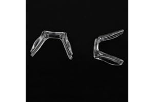 2 paia di naselli antiscivolo in silicone, universali, trasparenti e confortevoli, per occhiali, occhiali da sole, montature alla moda - 1