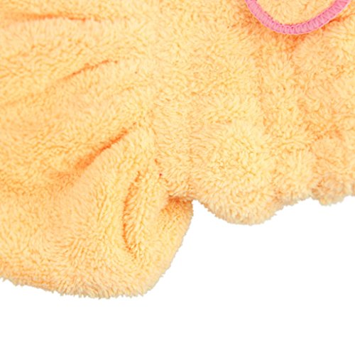 FakeFace Polyester Mikrofaser Haartrockentuch Kopfhandtuch Kopftuch Haarturban Weiche Schnell Trocken Haar Handtuch mit Knopf - 3
