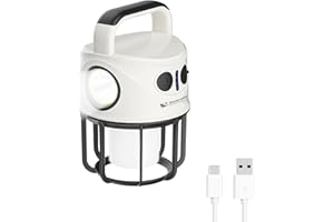 Smiling Shark Lanterne Camping, LED Lampe Camp Puissante Rechargeable 2400 mAh Étanche Lampe Tente Avec Luminosité Réglable 6 Modes Pour Pêche/Urgence/Randonnée, Lanterne-Camping-Lampe-LED-Light