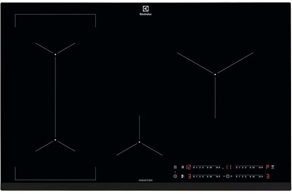 Electrolux LIL83443 Bridge 80 cm, technologie Hob2Hood® et zones de cuisson flexibles, 780 x 520 mm, noir