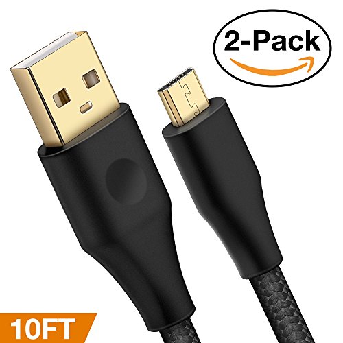 2 Stück / 10 ft PS4 Controller Ladekabel, BEBONCOOL Durable Micro USB