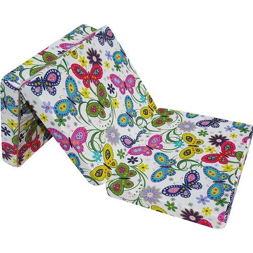 Natalia Spzoo® Matelas lit futon pliable pliant 198x 80 x 10 cm choix de designs (Garden)