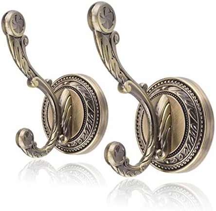 Antique Garment Hat &amp; Coat Hook with Round Base[Pack of 2]