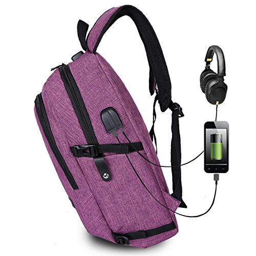 WinCret 15 6 Zoll Diebstahlschutz Laptop Rucksack - Anti-Diebstahl Lock Studenten Backpack mit USB Kabel und Anschluss f  r Damen Herren     Laptop Co