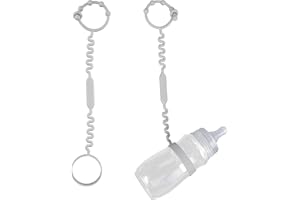 LUTER Lot de 2 Sangle pour Biberon, Sangle Gobelet Silicone pour Gobelets Élastiques pour Chaise Haute Poussette, Maison, Extérieur