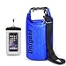 Produktbild Unigear Sport und Outdoor Trockentasche Dry Bag Wasserdichter Sack Wasserfester Packsack Trockenbeutel zum Bootfahren Wandern Kajaken Kanufahren Schwimmen Snowboarden mit wasserdichter Handyhülle, Blau, 40L