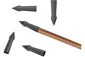ZSHJGJR ZSHJG 12pcs Tiro con L'Arco Metallo Punte di Freccia Broadhead Punte della Freccia Arrow Point per ID 7mm Frecce in Legno di bambù