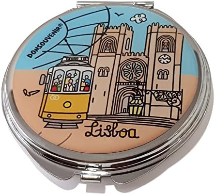 DONSOUVENIRHAND MIRROR LISBON. MODEL: TRAM NEXT TO THE CATHEDRAL