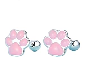 Bellitia Jewelry boucles d'oreilles clous d'oreilles patte de chat en argent sterling 925 pour femmes, cadeau pour la mère et la petite amie