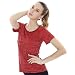 Produktbild Fletion Damen Sommer Lose Schnell Trocknend Kurzarm T-Shirt Casual Bluse Tops Für Sport Fitness Yoga