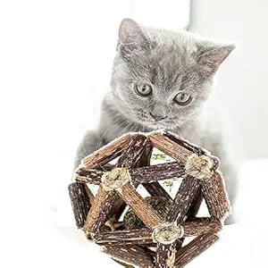 RvPaws Cat Ball Vine Sticks Catnip Exquisite Ball Pet Biting Toy Teeth Care Catnip Cat Ball Toy